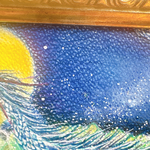白い龍　アクリル画　原画アート　ポーリングアート 一点物原画 【蒼龍】龍 ホスピタルアート ヒーリングアート