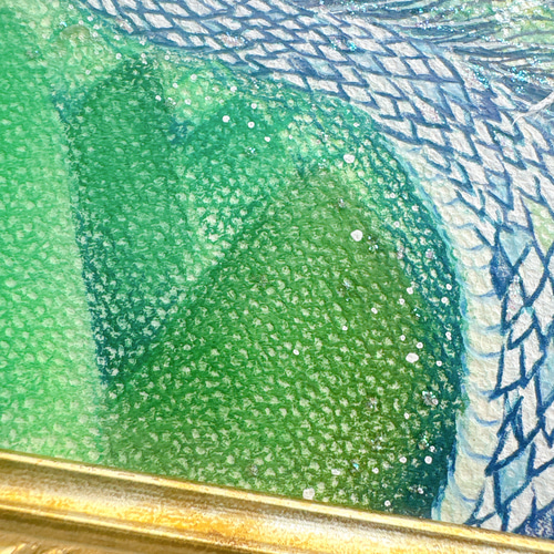 白い龍　アクリル画　原画アート　ポーリングアート m34052190669_1.jpg?1742113759