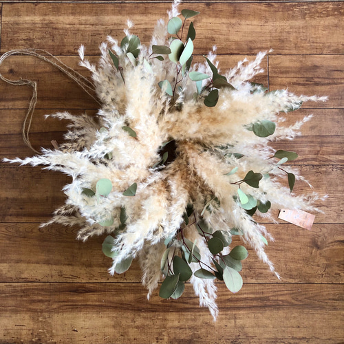 特価】パンパスグラス ユーカリ フライングリース 34～38cm