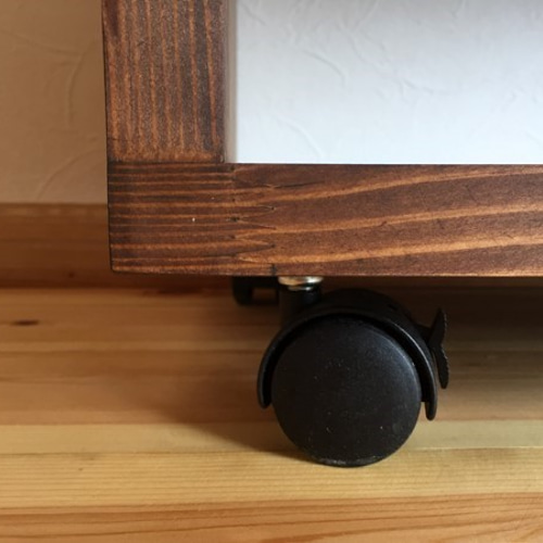 木製ラック 『オープンボックス キューブ キャスター付き』木製