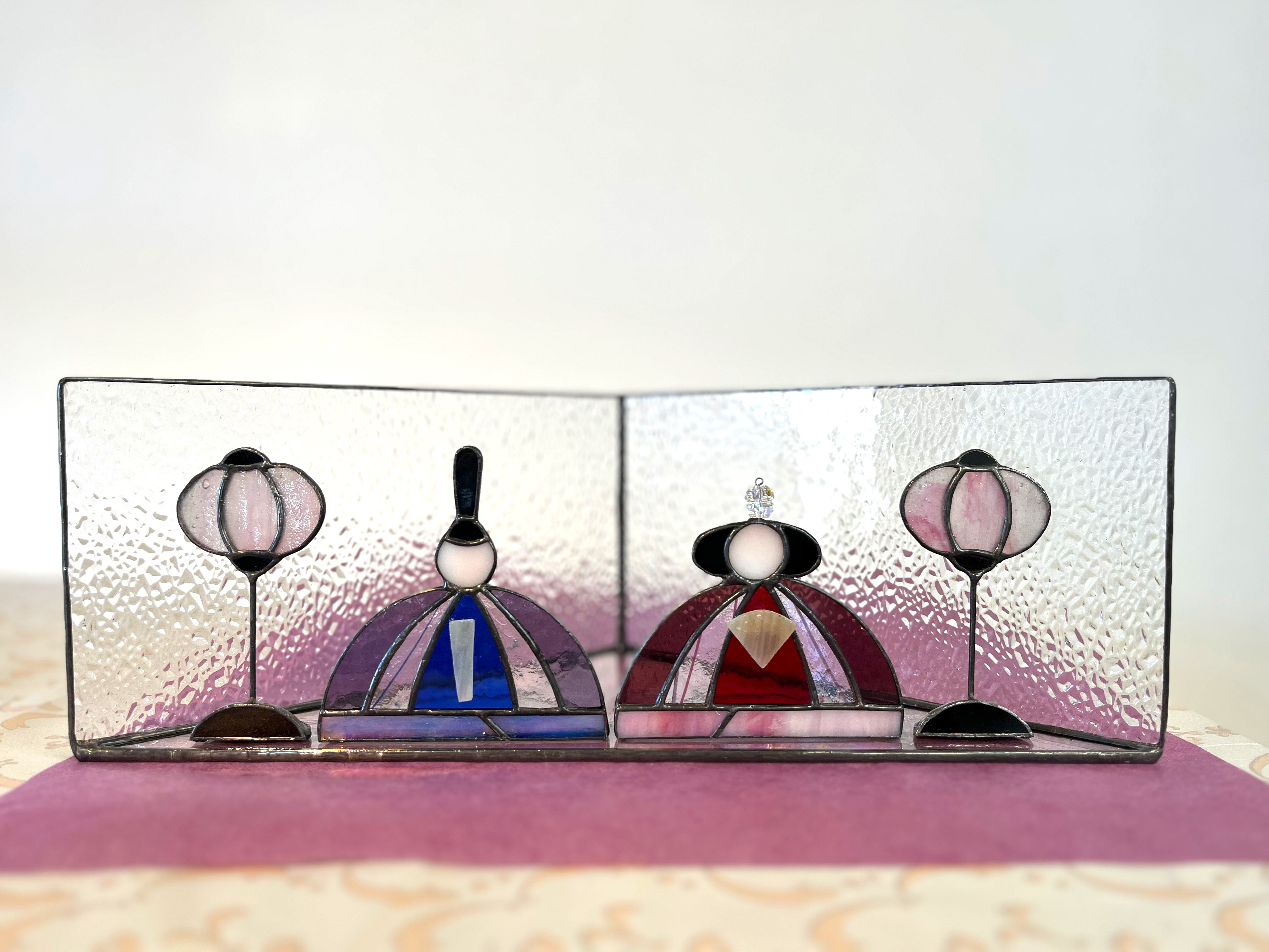 おひなさま ステンドグラス オブジェ ステンドグラスおひなさま 立体・オブジェ staindglass VIVACE