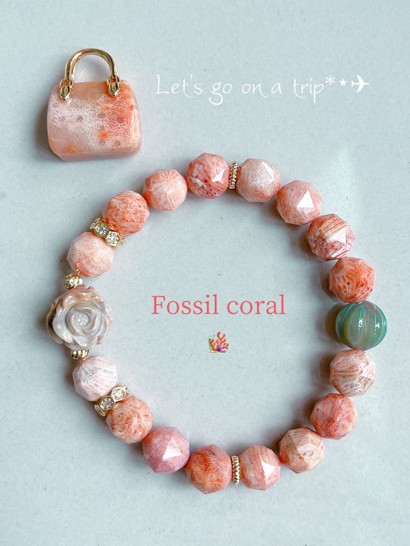 ブレスレット コーラル レザー ピンク ハンドメイド ブレスレット コーラル レザー ピンク ハンドメイド
