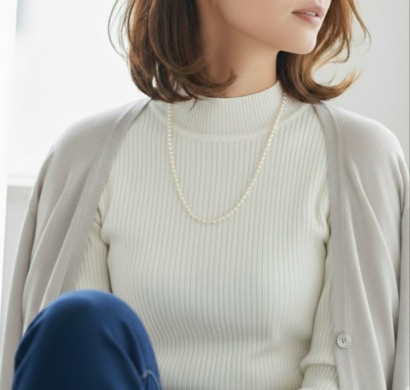 淡水パール　バロックパール ロング　ネックレス　入学式　卒業式 結婚 フォーマル