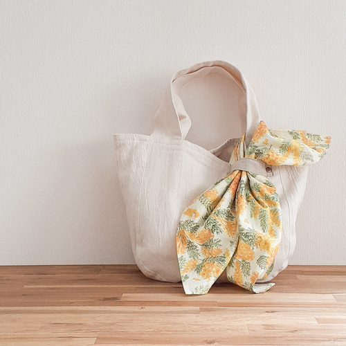 ミモザ 〗ハンカチ トートバッグ 母の日 誕生日 プレゼント 綿 超早割