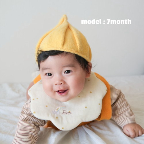 累計1万枚突破！人気のスタイ 】ふんわりもくもく虹のスタイ／出産祝い