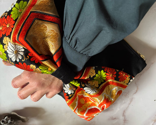 クラッチバッグ ショルダーバッグ 着物リメイク 着物帯 プレゼント