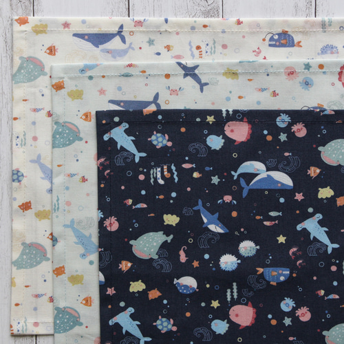 【order】海の生き物　2025 ランチョンマット　名入れ　サイズオーダー order】海の生き物2025 ランチョンマット名入れサイズオーダー