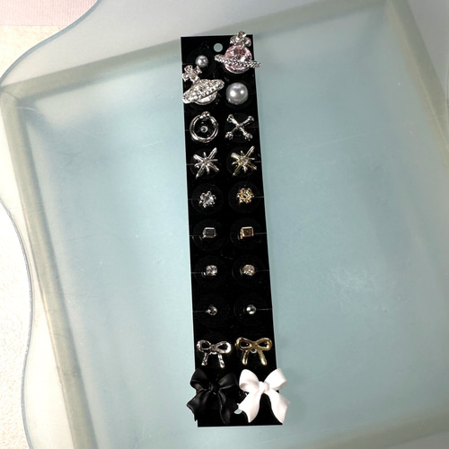 耳ツボジュエリー20粒セット【キラキラ土星】チタン粒 イヤリング