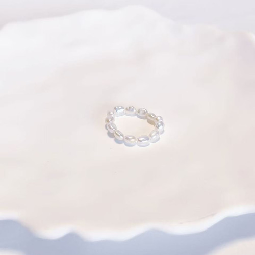 バロックパールリング 925シルバーリング 淡水パール 指輪 天然パール