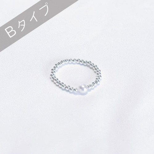 パール　ハンドメイド　シルバーリング バロックパールリング 925シルバーリング 淡水パール 指輪 天然