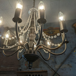 ブルックリンインテリア ヴィンテージ照明 8灯式 クリスタル