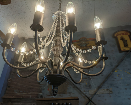 高純度クリスタル　ペンダントライト　シャンデリア　ビンテージ ブルックリンインテリア ヴィンテージ照明 8灯式 クリスタル