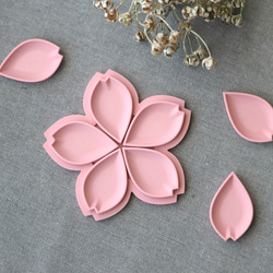 桜＆桜の花びらモチーフ　アクセサリートレー＆小物入れ 3枚目の画像
