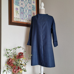 ☆ 着物リメイク 大島紬 サイドギャザーワンピースです