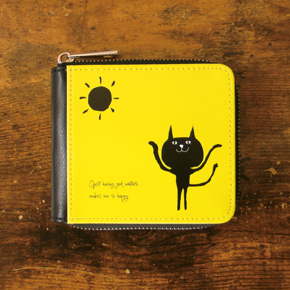 北欧 猫 財布 小銭入れ 二つ折り カードケース コンパクト ミニ