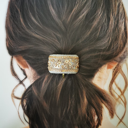 選べる！インド刺繍リボン使用☆ヘアアクセサリー☆[H/Bg.Gld/S