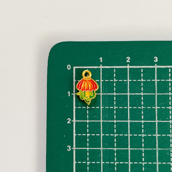 【1734】エナメルチャーム　小さなクラゲ　4個 3枚目の画像