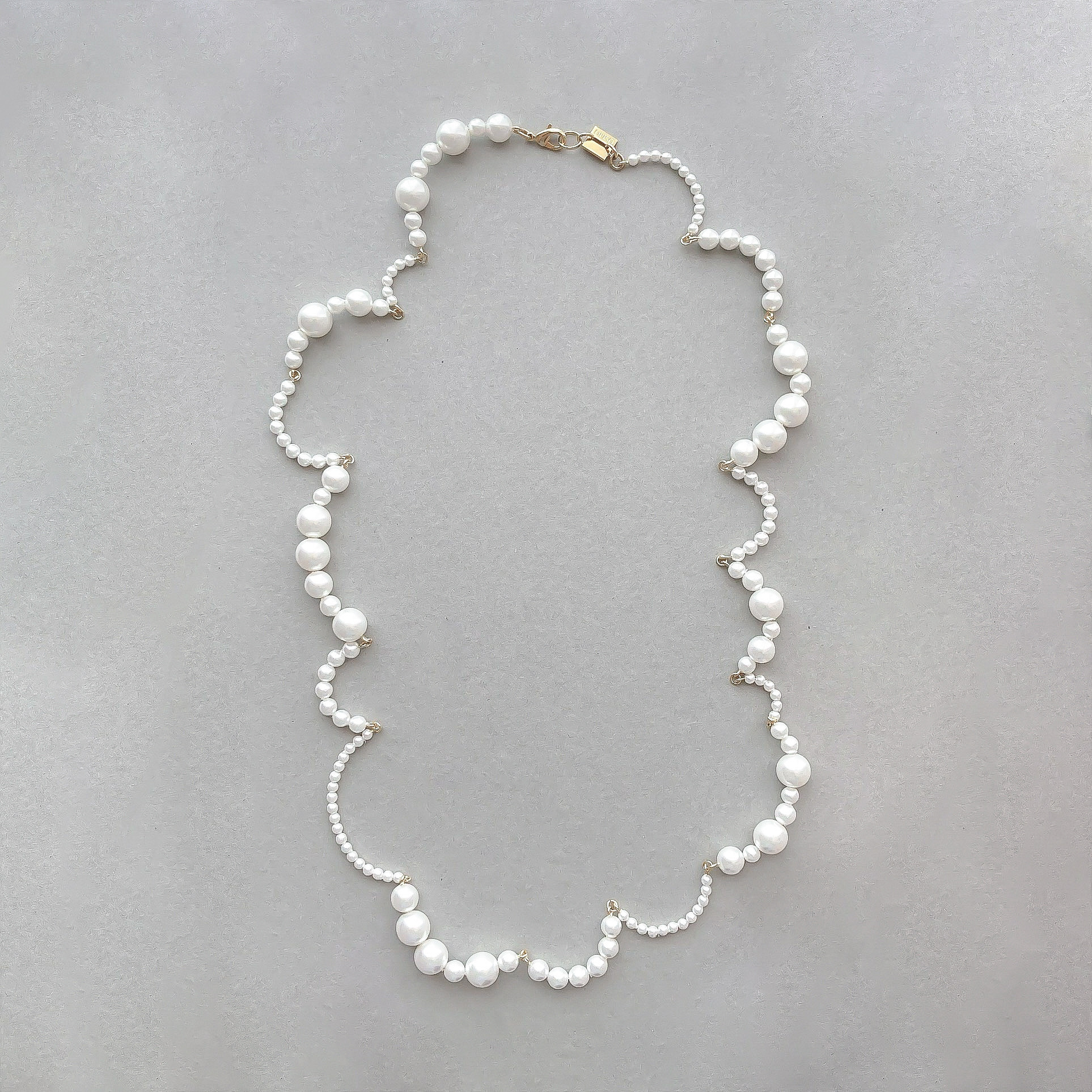 LONG NECKLACE:「White pearl」small changes