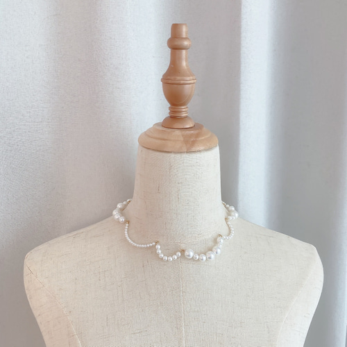 ホワイトパール様　オーダーページ NECLACE:「White pearl」small changes ネックレス・ペンダント OShiO