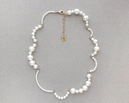 NECKLACE:「White pearl」small changes ネックレス・ペンダント OShiO