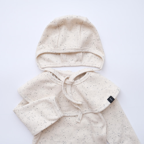 受注製作】cookie cream ボディスーツ クルーネック 長袖ロンパース