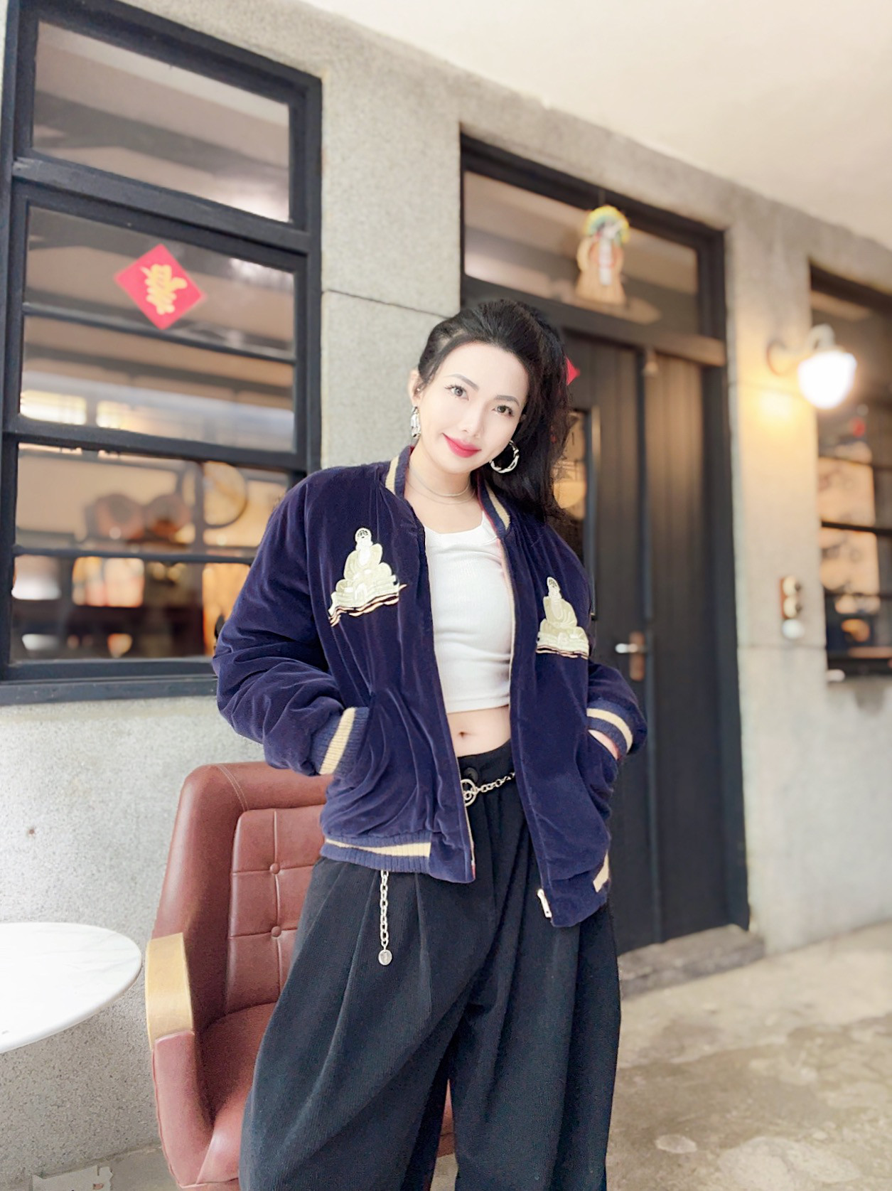 1950年代 KOSHO 大仏と韓国地図 リバーシブル 横須賀 ベースボール ジャケット