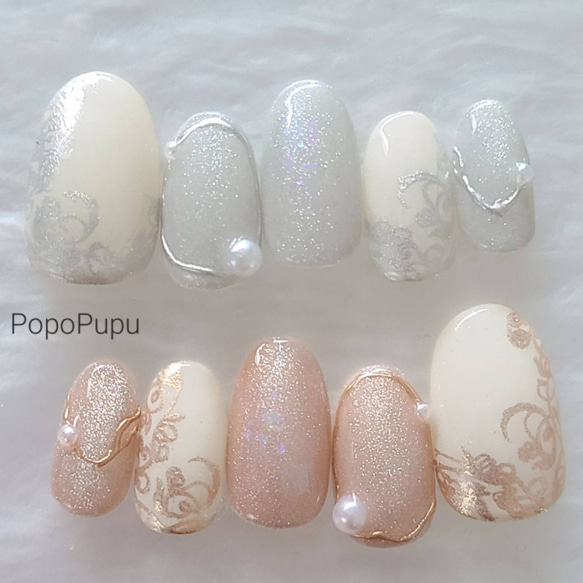 ブライダル ウェディング レース ネイルチップ ネイルチップ（つけ爪