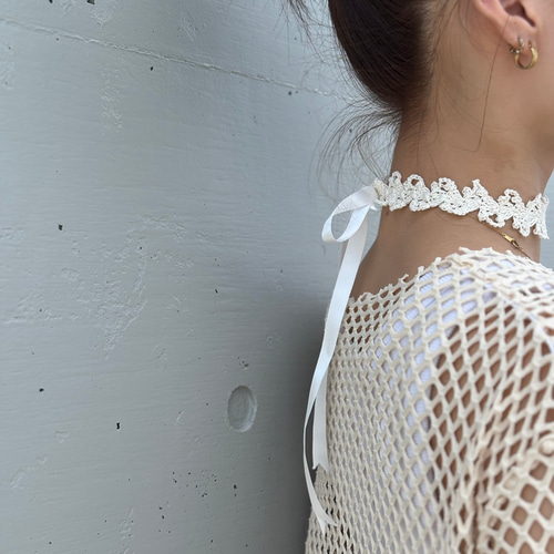 編み図販売 かぎ針編み チョーカーネックレス① 編み図・パターン