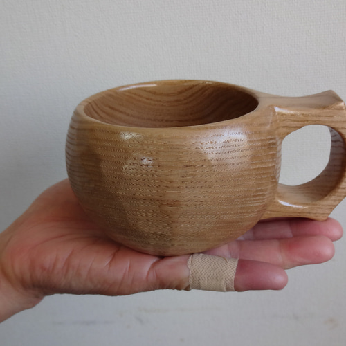 栗の木の一木彫りコーヒーカップ マグカップ 良岳 通販 18886011