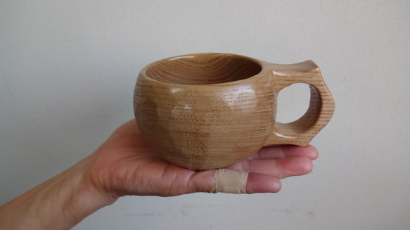 栗の木の一木彫りコーヒーカップ マグカップ 良岳 通販 18886011