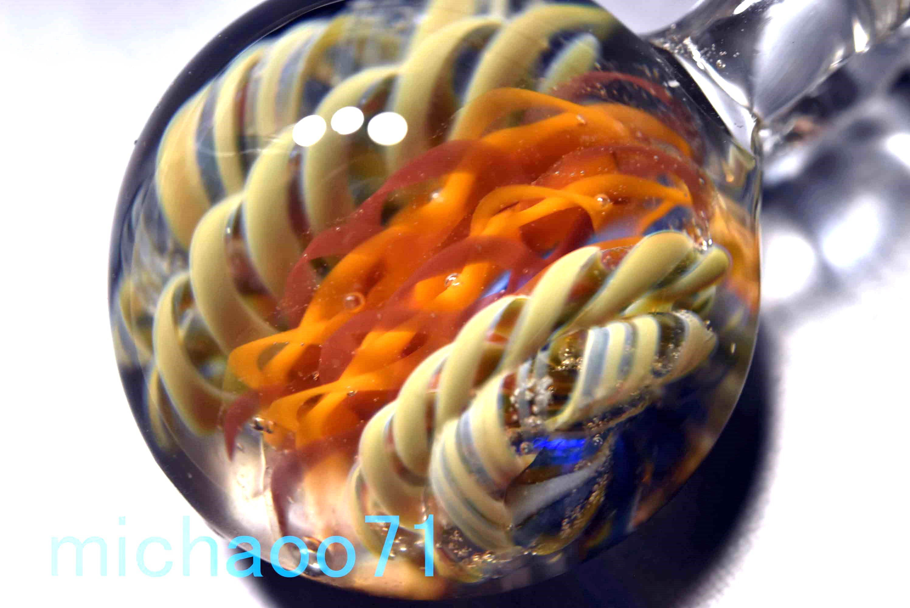 ガラスのペンダントトップ　(12091-P21)創作１点物  グラスペンダント