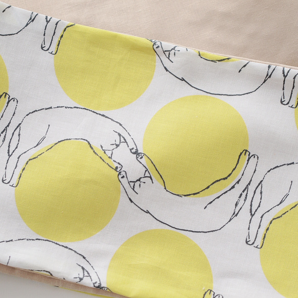 のび猫スヌード・猫×ドット・リネンスヌード　リバーシブルで使えます！ 6枚目の画像