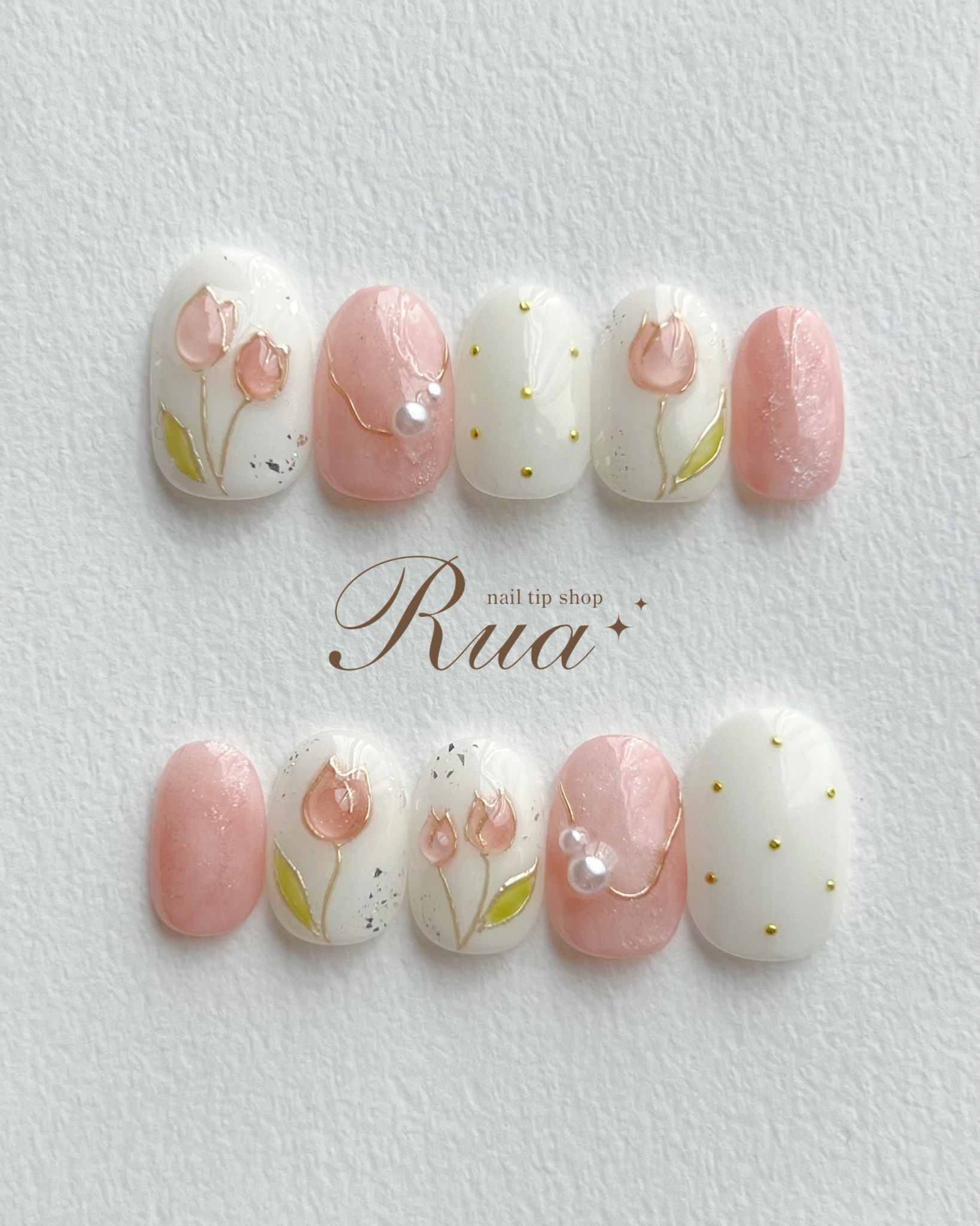 チューリップネイルチップ♡ pink ver. 春ネイル ネイルチップ