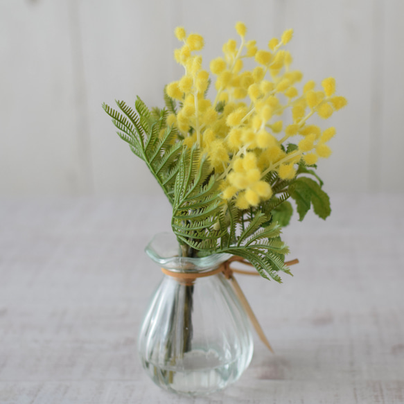 枯れない♪　春の花＊ミモザとミント《アーティフィシャルフラワー》Creema限定 6枚目の画像