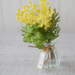 枯れない♪　春の花＊ミモザとミント《アーティフィシャルフラワー》Creema限定 5枚目の画像