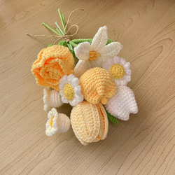 期間限定20%OFF.ᐟ‪‪‬.ᐟ‪‪‬》紫ブーケ 編み花束 毛糸 かぎ編み 枯れ‬‬