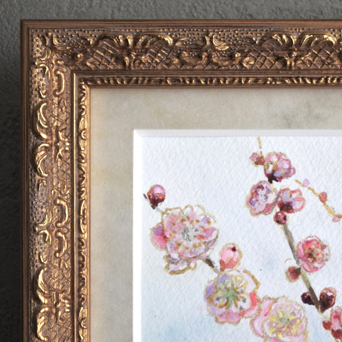 梅の花のちいさな水彩画 絵画 mimoza 通販 18887543｜Creema(クリーマ