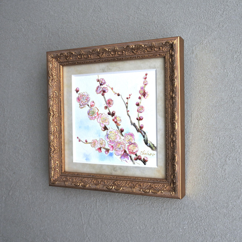 梅の花のちいさな水彩画 絵画 mimoza 通販 18887543｜Creema(クリーマ
