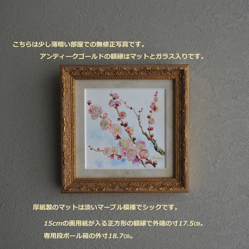 梅の花のちいさな水彩画 絵画 mimoza 通販 18887543｜Creema(クリーマ