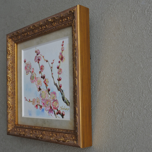 梅の花のちいさな水彩画 絵画 mimoza 通販 18887543｜Creema(クリーマ