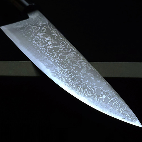 青紙1号 黒打 牛刀包丁 210㎜ #1228 焼柄 月光作 青紙1号 黒打 牛刀包丁 210㎜ #1228 焼柄 月光作 包丁・ナイフ