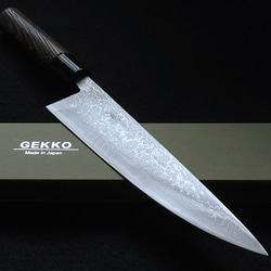 月光作 青紙2号 黒打 文化包丁 165㎜ #1401 焼柄 包丁・ナイフ 月光作 青紙2号 黒打 文化包丁 165㎜ #1401 焼柄 包丁・ナイフ