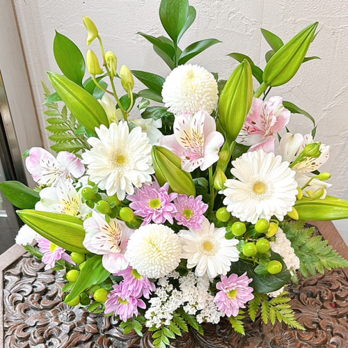 生花・お供えアレンジメント】送料無料 お悔み お供え お盆 盆花 初盆