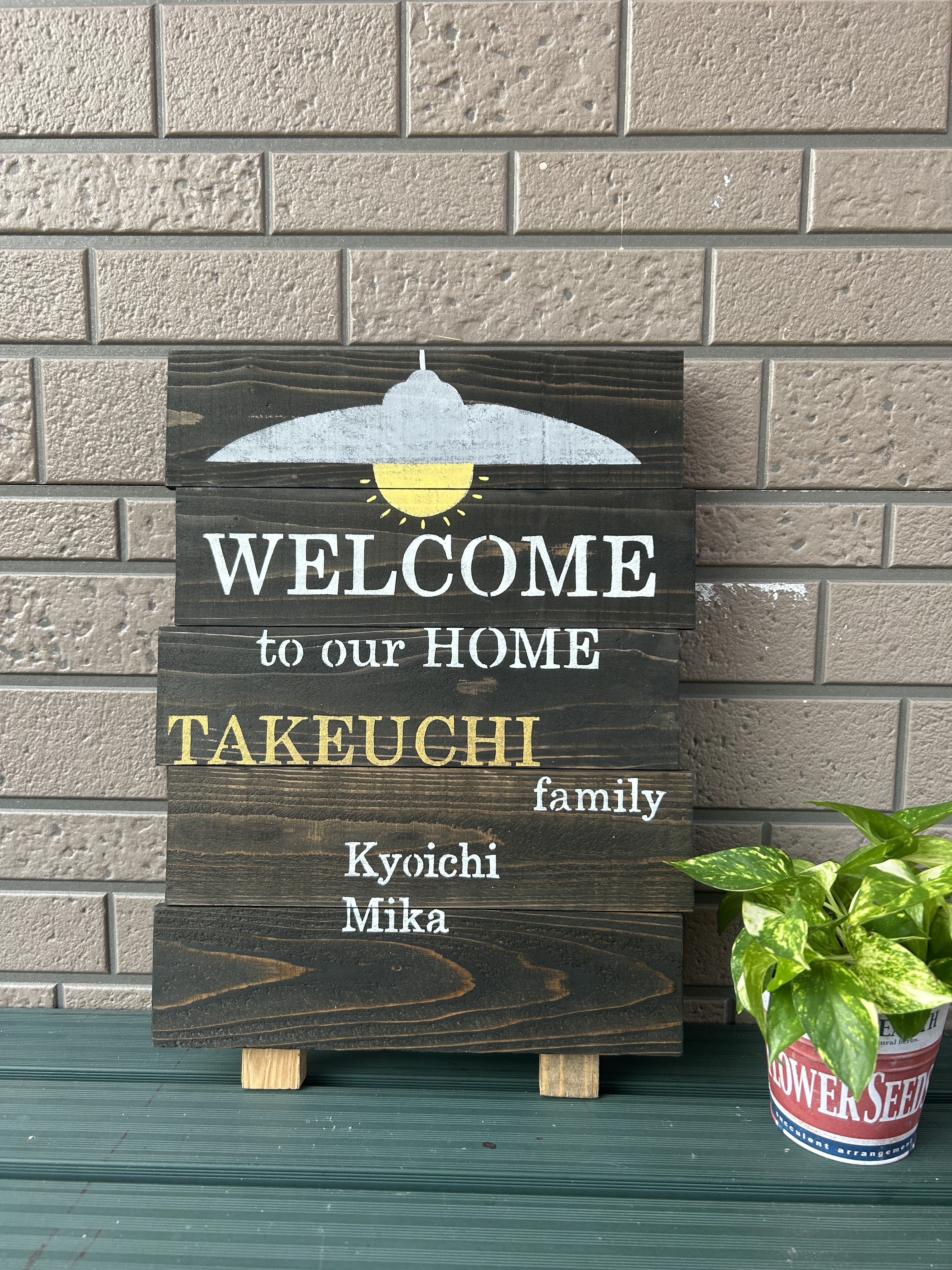 手作りWelcomeボード ブラック☆。.:＊・゜