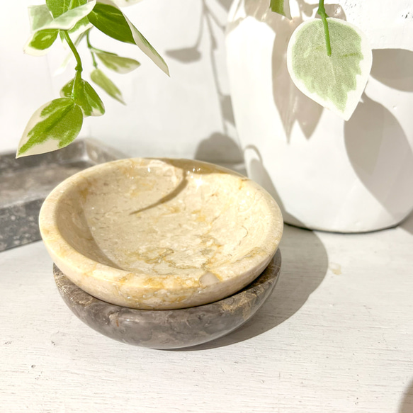 天然大理石 小物入れ スモールディッシュ トレイ ホテルスタイル