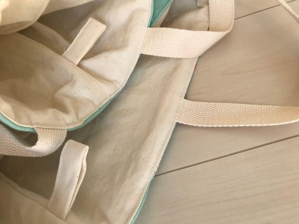 送料無料！感謝価格！レッスンバック&上履き入れセット　ネームタグ付き 5枚目の画像