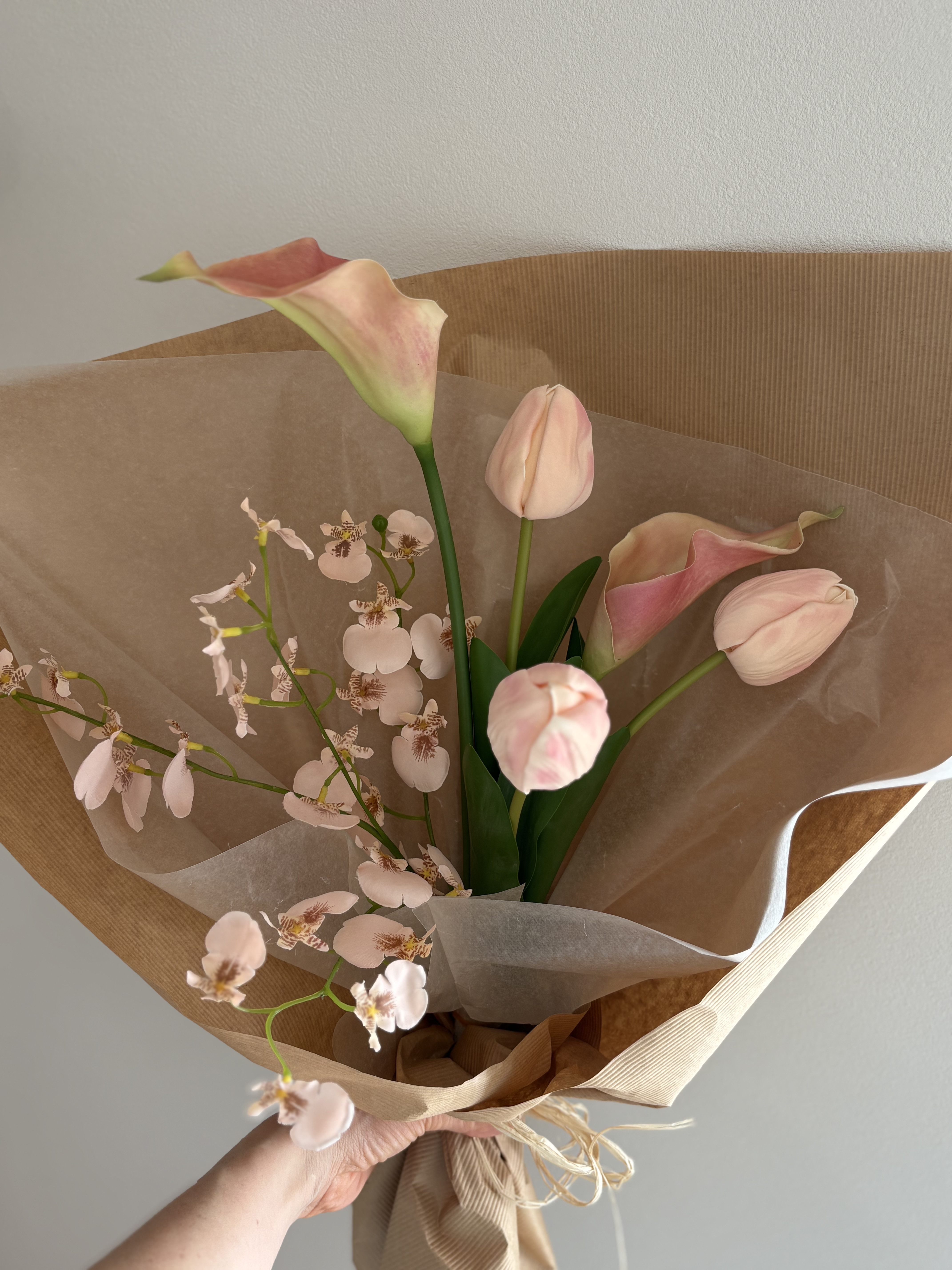 チューリップ　カラー　蘭　ブーケ　父の日　ブライダル　贈呈