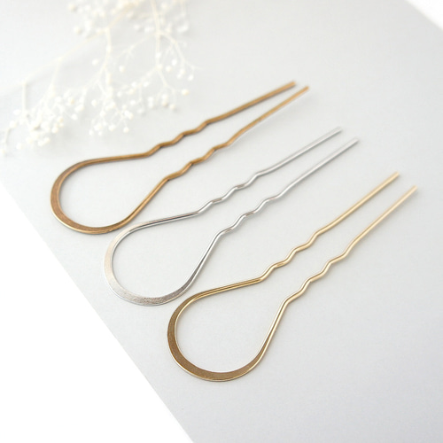 U字かんざし 〔 さくら & パール 二本セット 〕 和桜 春 つまみ細工