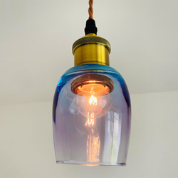 ガラス ブルー青 グラデーション ペンダントライトモダン オシャレ照明