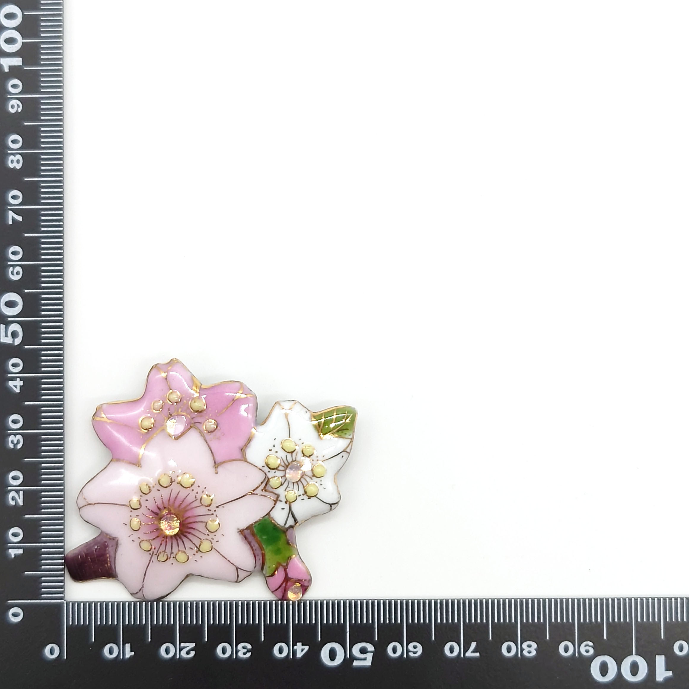 桜2025の七宝焼ブローチ[西宮100周年ラベル]【受注制作】